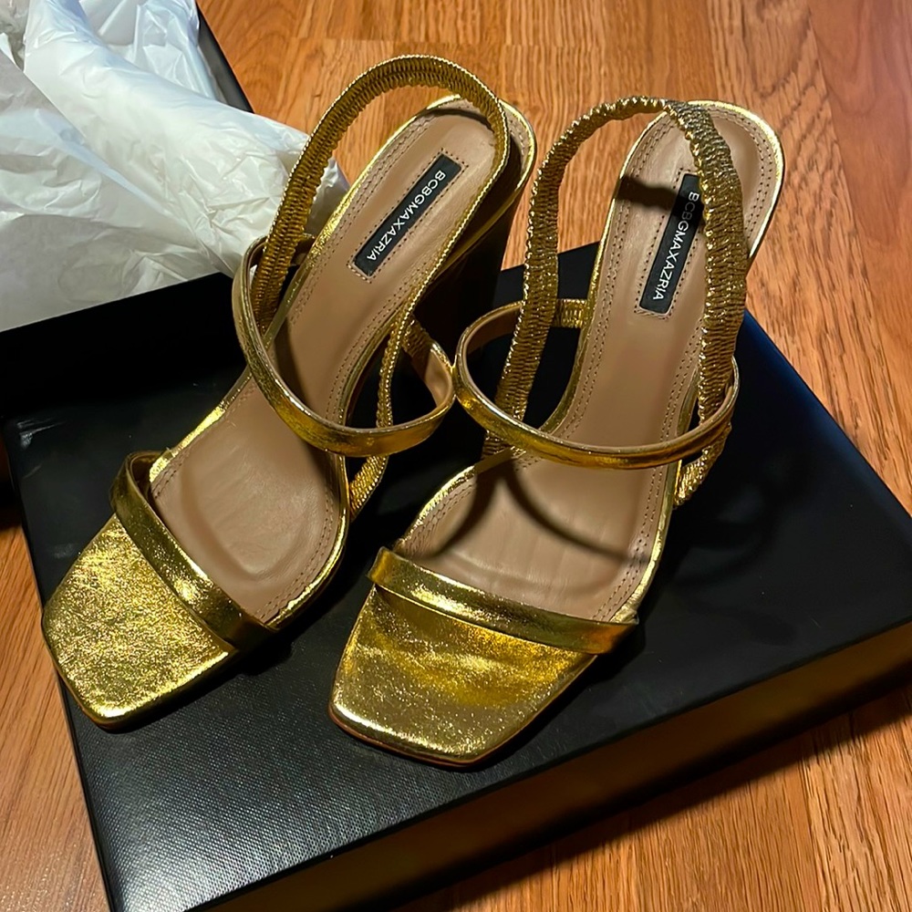 New! BCBG gold heels